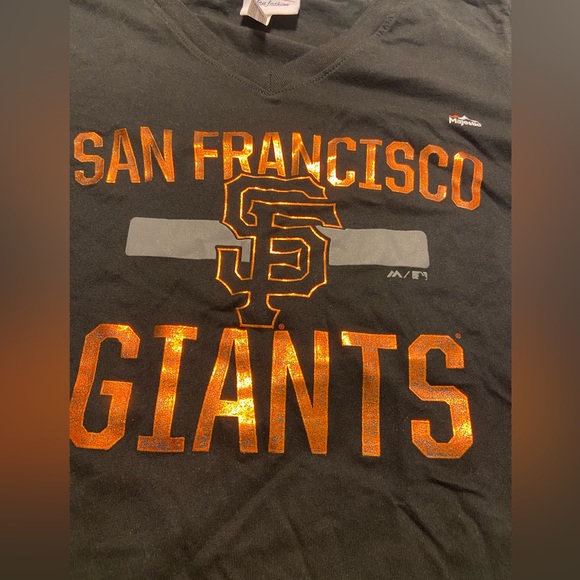 NWT! Majestic San Francisco Giants baseball women’s short sleeve top Small - Picture 2 of 9